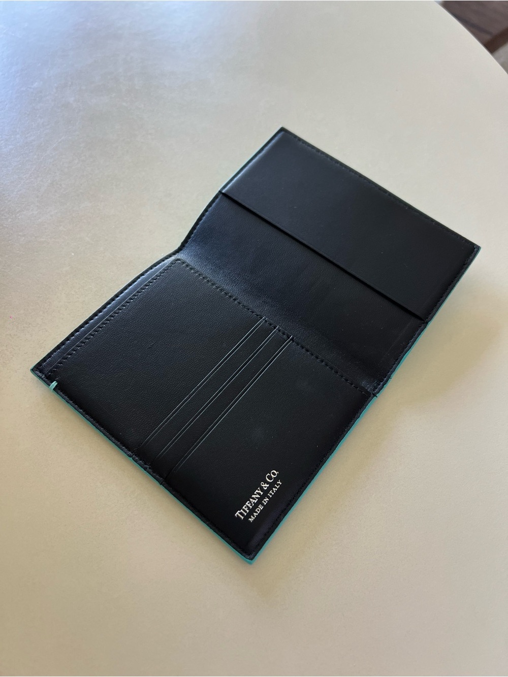 Tiffany & Co. Blue Leather Passport Cover - Picture 4 of 4